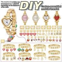 ราคา Gold Header DIY สายโมดูลดิจิตอล Splicing นาฬิกา Vintage Wild Modular นาฬิกาอิตาเลี่ยน Charm สร้อยข้อมือสแตนเลสสร้อยข้อมือแฟชั่นอุปกรณ์เสริม (26038622600)