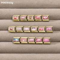 ราคา สร้อยข้อมือสแตนเลสสีชมพูกับทอง ขนาด 9 มิลลิเมตร เครื่องประดับสำหรับคุณ (54052075229)