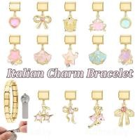 ราคา สร้อยข้อมือสแตนเลสสีชมพูกับลายโบว์สีทอง พอดี 9 มิลลิเมตร เครื่องประดับสไตล์อิตาลี (49201609530)