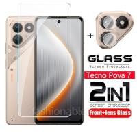 ราคา สําหรับ Tecno Pova 7 2 in 1 ป้องกันหน้าจอกระจกนิรภัยฟิล์มสําหรับ Tecno Pova 7 Ultra pro Pova7 Ultra Pova7Ultra Pova7 pro Pova7pro กล้องกลับเลนส์ป้องกันคลุมทั้งหมดฟิล์มด้านหน้า (43362127195)
