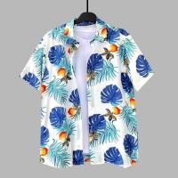 ราคา เสื้อเชิ้ตผ้าไหมลายดอกไม้สไตล์ฮาวาย เหมาะสำหรับการเที่ยวทะเลและการใช้งานในครอบครัวหรือทีมงาน (49651609942)