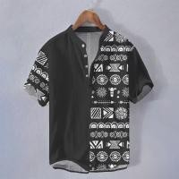 ราคา พร้อมสต็อก เสื้อยืดผู้ชายสไตล์โบฮีเมียน ลายสก๊อตลายคลาสสิก ทรงหลวมสวมใส่ง่าย (24397469391)