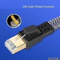 ราคา KOOK สายอีเธอร์เน็ต Cat8 ยืดหยุ่น 40Gbps 2000MHz สาย RJ45 ถักแบน (50001521579)