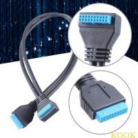 ราคา KOOK ใหม่เมนบอร์ดเมนบอร์ด USB3 0 19Pin 20Pin ชายหญิงสายต่อ 30 50 ซม (45951532010)