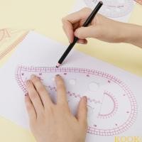 ราคา KOOK Dressmaking Drawing Template Tool ไม้บรรทัดโค้งฝรั่งเศส DIY Craft เย็บเครื่องมือมัลติฟังก์ชั่นวัดไม้บรรทัด Clear Sca (55500943588)