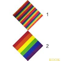 ราคา KOOK Rainbow Stripes Bandanas ผ้าพันคอลายทางสีสันสดใส สำหรับสวมใส่และประดับตกแต่ง (56101521588)