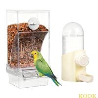 ราคา KOOK 2PCS Bird Feeder และ Waterer ชุดรักษาคอนเทนเนอร์ AntiWaste ถาดทนทาน ABS กรงอุปกรณ์เสริมสําหรับนกขนาดกลางขนาดเล็ก (44276004357)