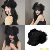 ราคา KOOK เด็ก Head Wrap Thicken Furry ลูกแมวหมวกสําหรับปีนเขาเล่นสกีกีฬา Headwear สีขาวลูกแมวหมวกขนาดใหญ่ Headwear (54601526282)