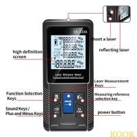 ราคา ทําอาหาร แบบพกพามือถือเลเซอร์วัดเทปเครื่องมือจอแสดงผลดิจิตอลระยะทางเมตรอัจฉริยะเรนจ์ไฟ 40 เมตร 50 เมตร 70 เมตร 100 เมตร (40415066097)