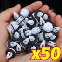 ราคา 50 100 150 ชิ้นแผงประตูรถคลิปหัวเข็มขัด สําหรับ BMW MINI ประตู Fender Trim อะไหล่ กันชน Retainer Clasp หมุดพลาสติกตัวยึด อุปกรณ์ตกแต่งภายในอัตโนมัติ (44300137932)