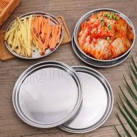 ราคา จานกลมสแตนเลส ตั้งแคมป์บาร์บีคิวช้อนส้อม กระทะแสดงขนม บุฟเฟ่ต์อาหารให้บริการกระทะ ถาดเนื้อย่าง ถาดนึ่งอาหารทะเล ขอบเรียบป้องกันสนิม (27936756267)