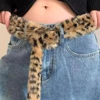 ราคา เข็มขัดคาดเอวพิมพ์ลายเสือดาวพร้อมขน สำหรับกางเกงยีนส์และกระโปรงสไตล์ฮิปฮอปวินเทจ (27490503620)
