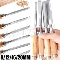 ราคา 8 12 16 20 มม ไม้แกะสลักสิ่ว สําหรับช่างไม้ช่างฝีมือ เครื่องมือแกะสลักงานฝีมือ ทําเอง มือแกะสลักแบน พร้อมด้ามไม้กันลื่น (24147356345)