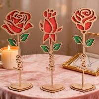 ราคา เครื่องประดับดอกกุหลาบประดิษฐ์ ตกแต่งบ้านวันวาเลนไทน์ หัวใจรักฐานตกแต่งเดสก์ท็อป งานฝีมือไม้ สัญลักษณ์รักนิรันดร์ อุปกรณ์จัดงานครบรอบ (44602293471)