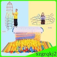 ราคา Szgrqkj2 4D DIY Straw Building Blocks พลาสติกก่อสร้างประกอบบล็อกอิฐ (55051431087)