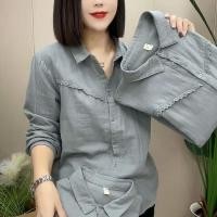 ราคา เสื้อเชิ้ตไซส์ใหญ่สำหรับผู้หญิง แขนยาวลายลูกไม้ สไตล์เกาหลี (49250573060)