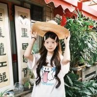 ราคา ผู้หญิง เสื้อยืดพิมพ์การ์ตูน สไตล์เกาหลี เสื้อยืดแขนสั้นหลวม (28583525132)