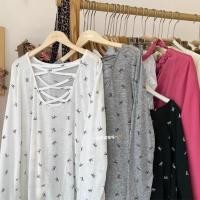 ราคา เสื้อยืดไซส์ใหญ่พิเศษสำหรับผู้หญิง สไตล์เกาหลี ทรงหลวมสำหรับฤดูร้อน (29692592724)