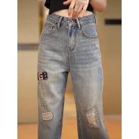 ราคา ยีนส์ผู้หญิงขาด สไตล์เกาหลี เอวสูง ยีนส์ตรง (28635242873)