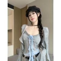 ราคา เสื้อเชิ้ตผู้หญิงสไตล์เกาหลี สีทึบ แขนพอง (42369168965)