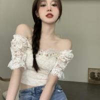 ราคา เสื้อลูกไม้สำหรับผู้หญิง สไตล์ฝรั่งเศส บิกินีสายเดียว (44369168489)