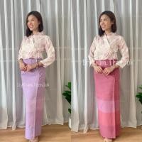 ราคา ผ้าถุงสำเร็จอัดกาว ผ้าฝ้ายแท้ทอมือ แบบตะขอกระดุมป้าย (25479328635)