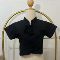 ราคา เสื้อครอปผ้าฝ้ายแต่งโบว์ เสื้อฝ้ายพื้นเมือง (22750552405)