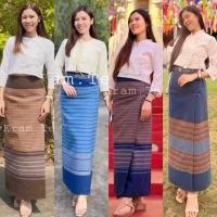 ราคา ผ้าถุงสำเร็จอัดกาว ผ้าฝ้ายแท้ทอมือ แบบตะขอกระดุมป้าย (18084586986)