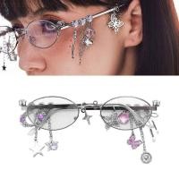 ราคา BAYSLI กรอบแว่นตารูปไข่พู่ Rhinestones Star เหมาะสำหรับผู้หญิงในสไตล์ญี่ปุ่น (40676078934)