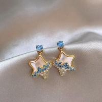 ราคา Blue Star ต่างหูผู้หญิง Elegant Daily Ear Stud (46351772904)