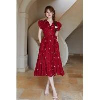 ราคา เดรสแขนสั้นลายดอกไม้ย้อนยุคสำหรับฤดูร้อนของผู้หญิง (42615089894)