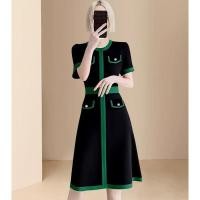 ราคา Elegant High end แขนสั้นชุดสายแฟชั่นฤดูร้อน Clash สีผู้หญิงทุกวัน Office Lady Dress (41254760867)