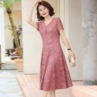 ราคา ชุดเดรสยาวมิดิแขนสั้นสำหรับผู้หญิง พลัสไซซ์ แฟชั่นฤดูร้อนหรูหรา (41206953510)