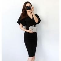 ราคา ชุดราตรียาวสง่างาม คอวีเอวสูง สไตล์แฟชั่นสำหรับผู้หญิง (41718128152)