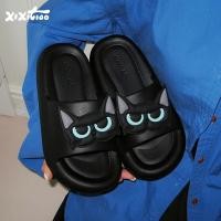 ราคา XIXITIAO ฤดูร้อนผู้หญิงแฟชั่นรองเท้าแตะสีเขียวตาสีดําแมวบ้านรองเท้าแตะคู่พื้นนุ่ม (41053419344)