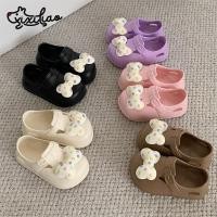 ราคา Xixitiao Sweet Polka Dot Bowknot เด็กสวมใส่ด้านนอกรองเท้าลําลองสบาย ๆ (42159207525)