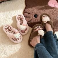 ราคา XIXITIAO รองเท้าแตะ รุ่นผู้หญิง ลายเสือดาว แบรนด์ Hello Kitty สำหรับฤดูใบไม้ร่วงและฤดูหนาว ใส่สบาย (40721554312)
