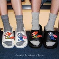 ราคา Xixitiao x Disney รองเท้าแตะผู้หญิงฤดูร้อนผู้ชายรองเท้าแตะ Zootopia Judy Nick กลางแจ้งสบาย (27586164793)