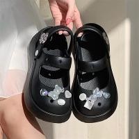 ราคา Xixitiao รองเท้าแตะสำหรับสตรีฤดูร้อน ดีไซน์น่ารัก หนานุ่มเหมือนหมี ป้องกันฝ่าเท้าด้วยแผ่นโฟม (43259393622)
