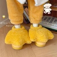 ราคา Xixtiao รองเท้าแตะผ้าฝ้ายหญิงฤดูใบไม้ร่วงการ์ตูน Creative Plush Paw รองเท้าน่ารักบ้าน Warm สนุก Influencer เป็ดปาล์ม (27762677976)