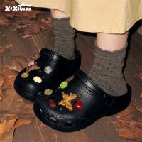 ราคา Xixitiao รองเท้าหัวโตผู้หญิง รองเท้า ผีเสื้อ Diy ฤดูร้อนนักเรียน Casual รองเท้าแตะกลางแจ้งรองเท้าแตะ (40302088250)