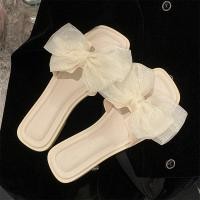 ราคา รองเท้าแตะสำหรับผู้หญิง แบบใหม่ในฤดูร้อน พื้นหนา มีโบว์ สไตล์ชายหาด (43907595047)