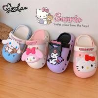 ราคา XIXITIAO Sanrio Kuromi Sweet Cool เด็กสวมใส่ด้านนอกอบเชยสุนัขผู้ชายผู้หญิงรองเท้าฤดูร้อน (44352612090)
