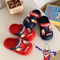 ราคา Xitiao Casual Ultraman อินเทรนด์ Cool Soft Sole รองเท้ารูด้านนอกเด็กชาย (44109255670)