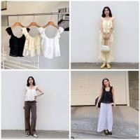 ราคา เสื้อสายเดี่ยวเเต่งระบายชั้นน่ารักๆแขนแต่งขลิบลูกไม้คอยืดสวยเนื้อผ้าพริ้วใส่สบายๆชิวๆ (51400262078)
