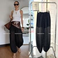 ราคา กางเกงผ้าชีฟองลายจุดปลายขาจั๊มมีซับใน ทรงจินนี่ผ้าใส่สบายแมทส์ง่ายใส่ได้หลายโอกาสทรงนี้กำลังฮิตเลยจ้า (51150681986)