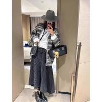 ราคา กระโปรงทรงหางปลาผ้าลายริ้วสลับสีด้านหลังเป็นสม็อคยืดมาพร้อมเข็มขัดด้วยคะ (54250209464)