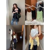 ราคา เสื้อสายเดี่ยวผ้าซาติน ชายแต่งลูกไม้ สายปรับได้ งานนำเข้า งานป้าย cui cui (54201145919)