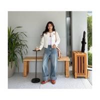 ราคา Floral embroidered collared jeans shirt เสื้อยีนส์สีขาวคอปกปักดอกไม้เนื้อนูนสวยๆกระดุมหน้าเม็ดใหญ่ (47501068629)