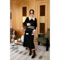 ราคา เดรสไหมพรมแขนยาวปกทูโทน (47500224400)